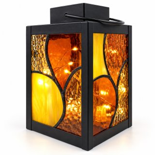 Vitrážová lampa žlutá