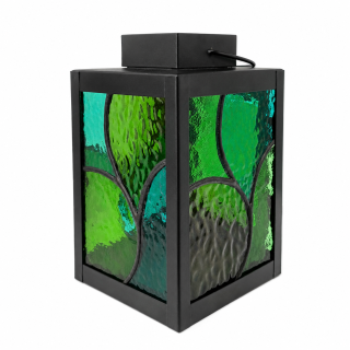 Vitrážová lampa zelená