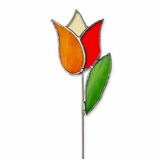 Vitrážový Tulipán oranžový